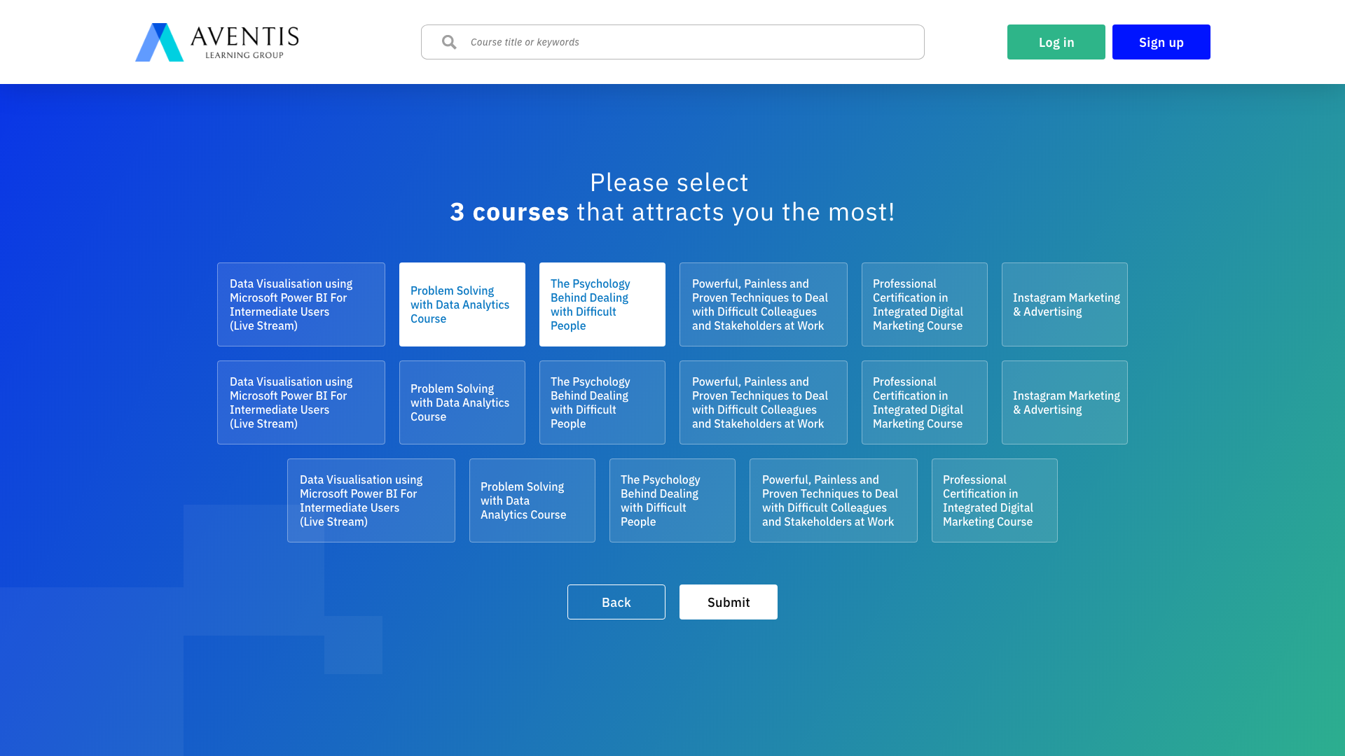 Onboarding, course recommendations from the Magic Pot