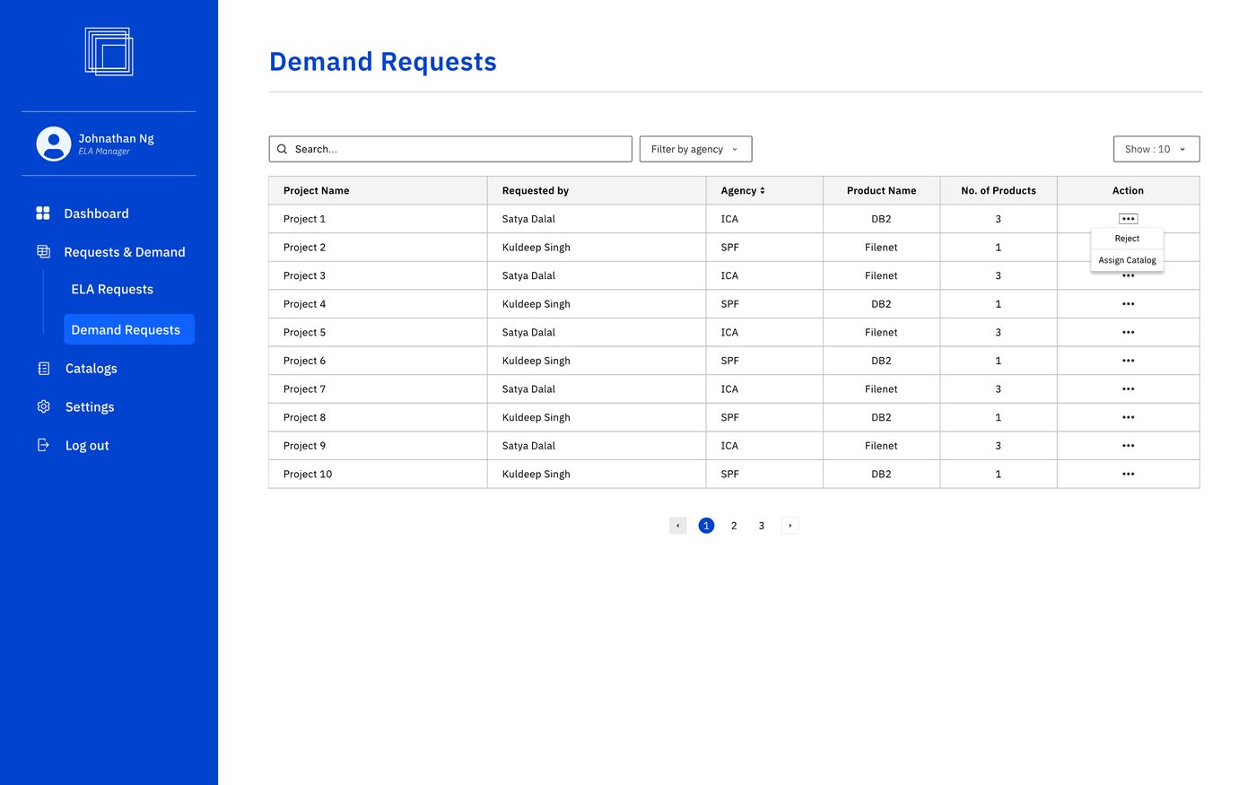 Demand Requests, assign to catalog