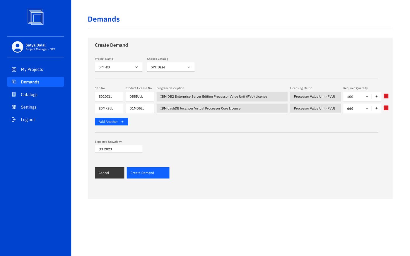Create Demand, line items added